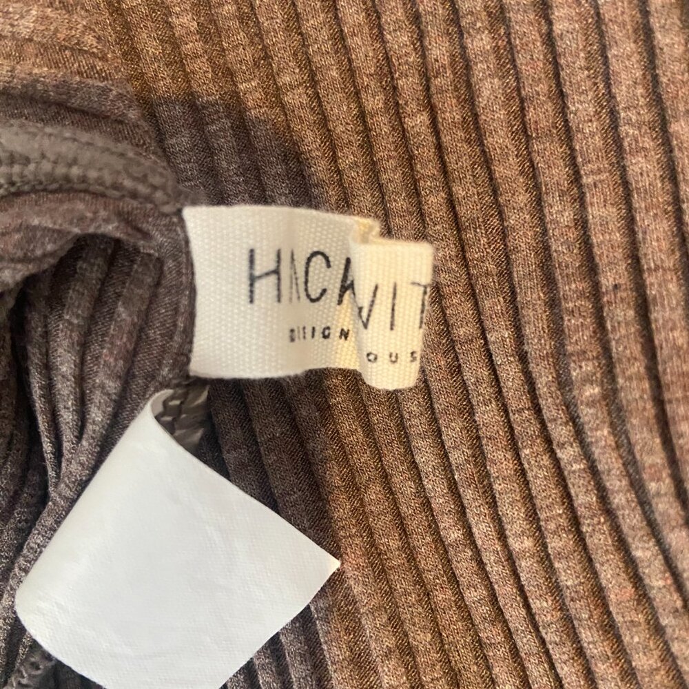 Hackwith Design House Light Brown Ribbed Tank, Size Medium - Picture 6 of 6